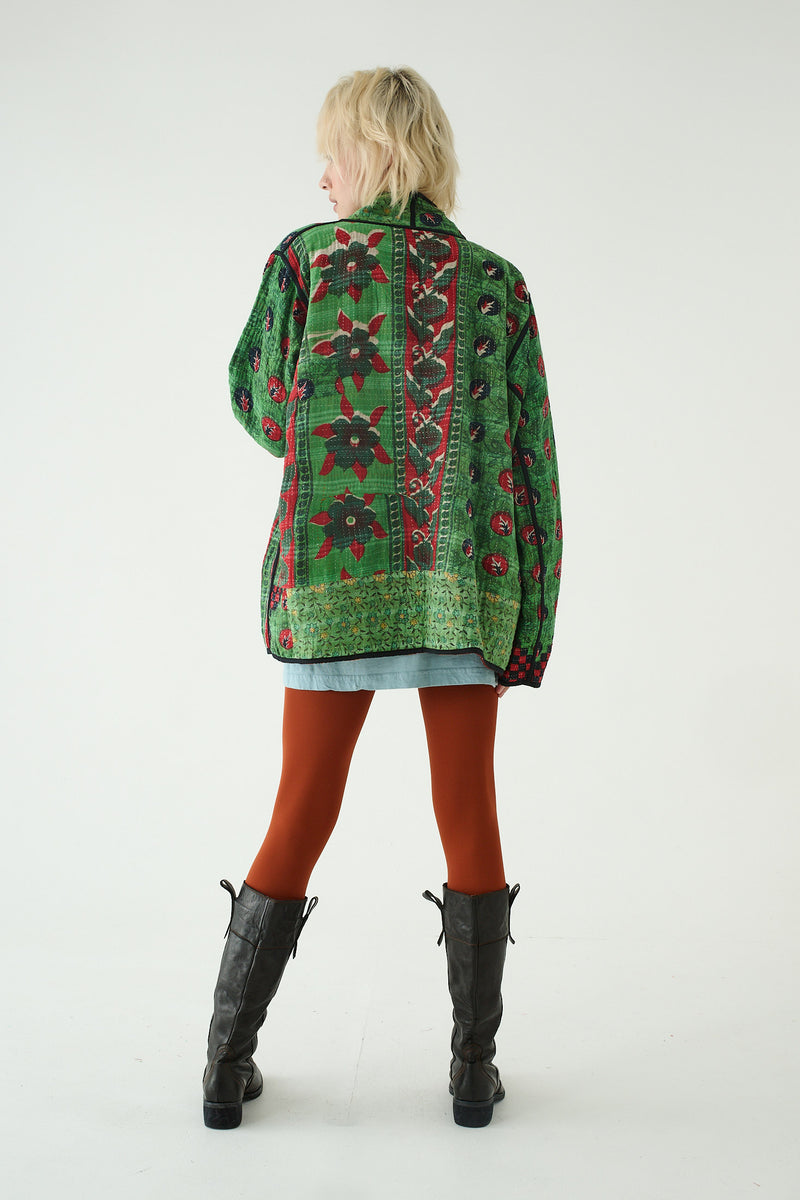 Repurposed Kantha Jacket Green 003