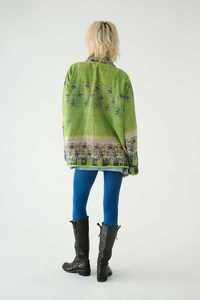 Repurposed Kantha Jacket Green 001