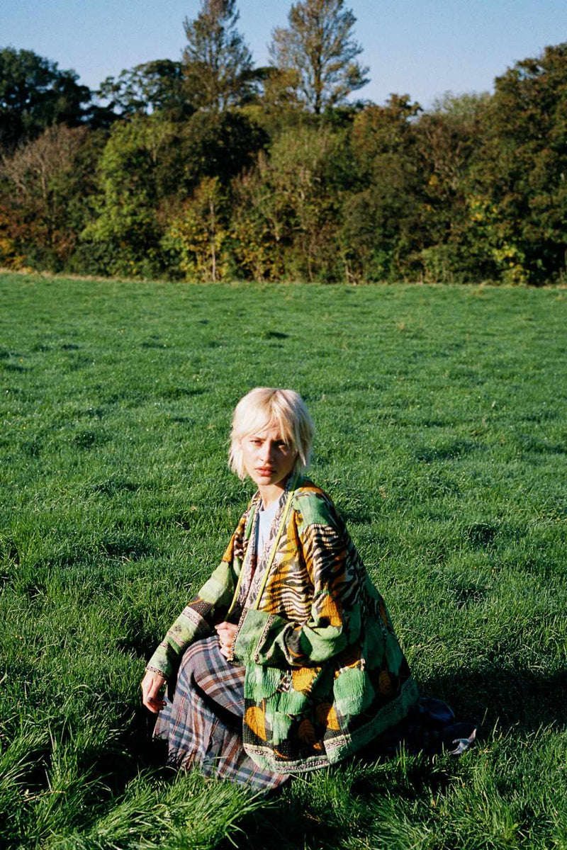 Repurposed Kantha Jacket Green 001