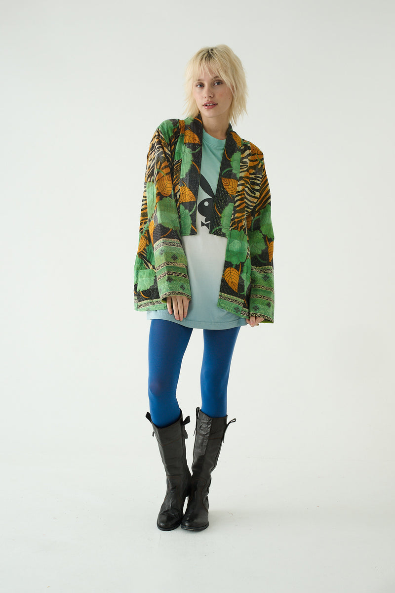 Repurposed Kantha Jacket Green 001