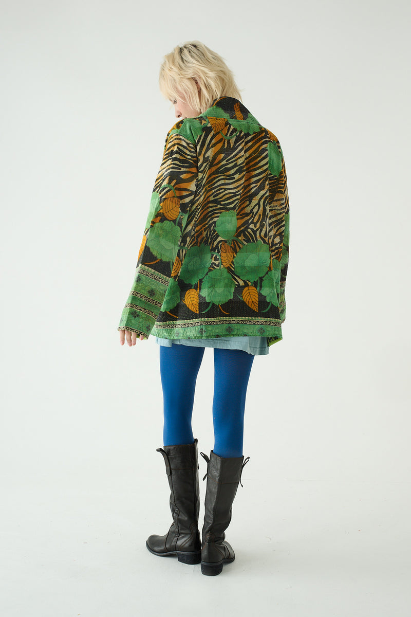 Repurposed Kantha Jacket Green 001