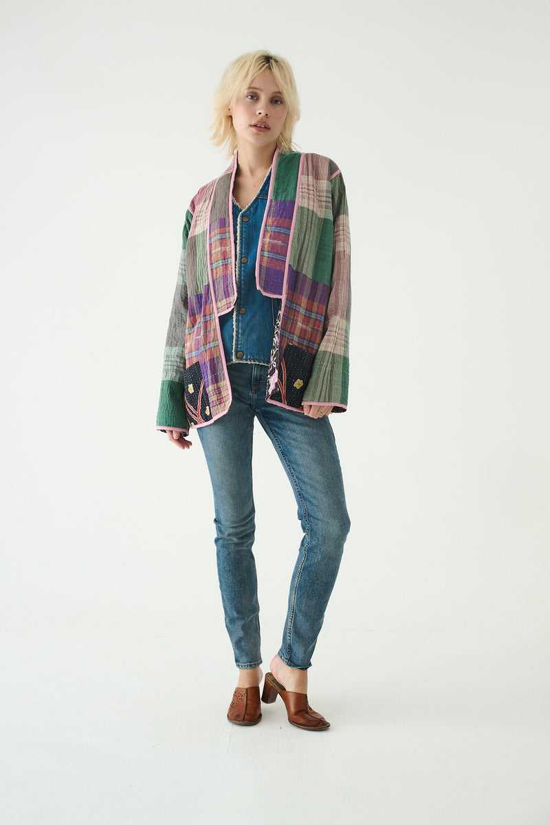 Repurposed Kantha Jacket Lilac 005
