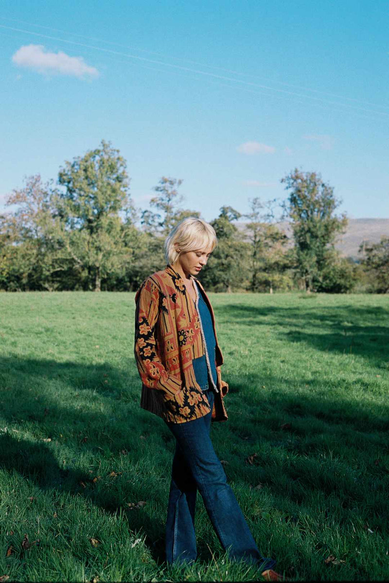 Repurposed Kantha Jacket Orange 006