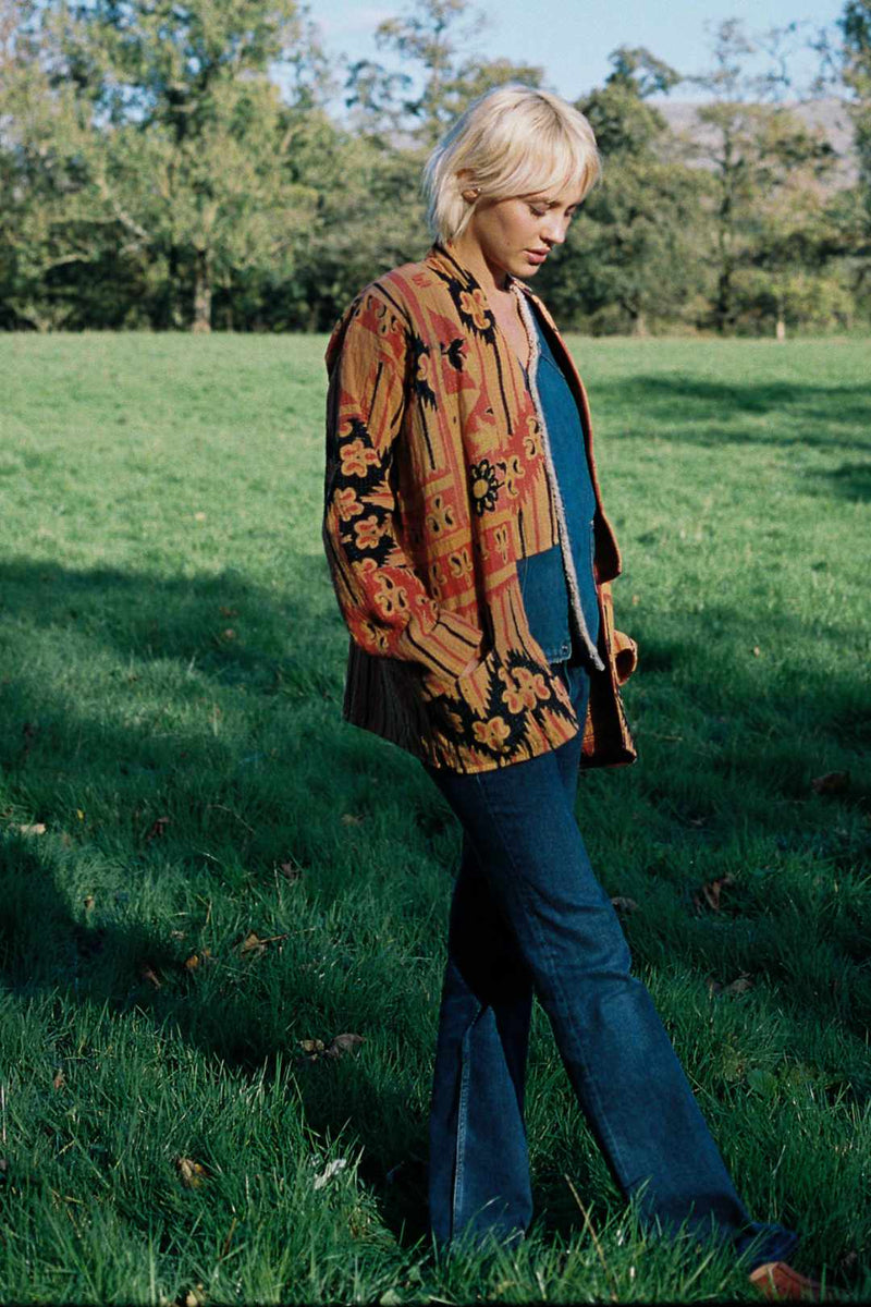 Repurposed Kantha Jacket Orange 006
