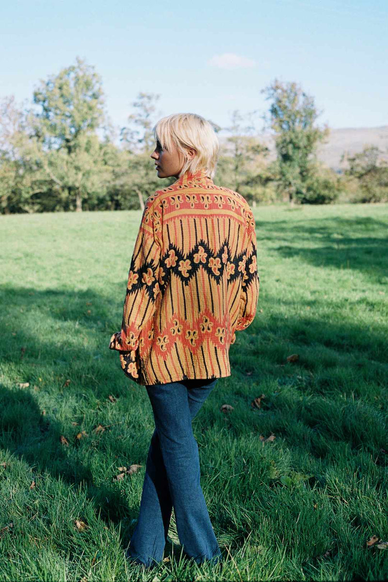 Repurposed Kantha Jacket Orange 006