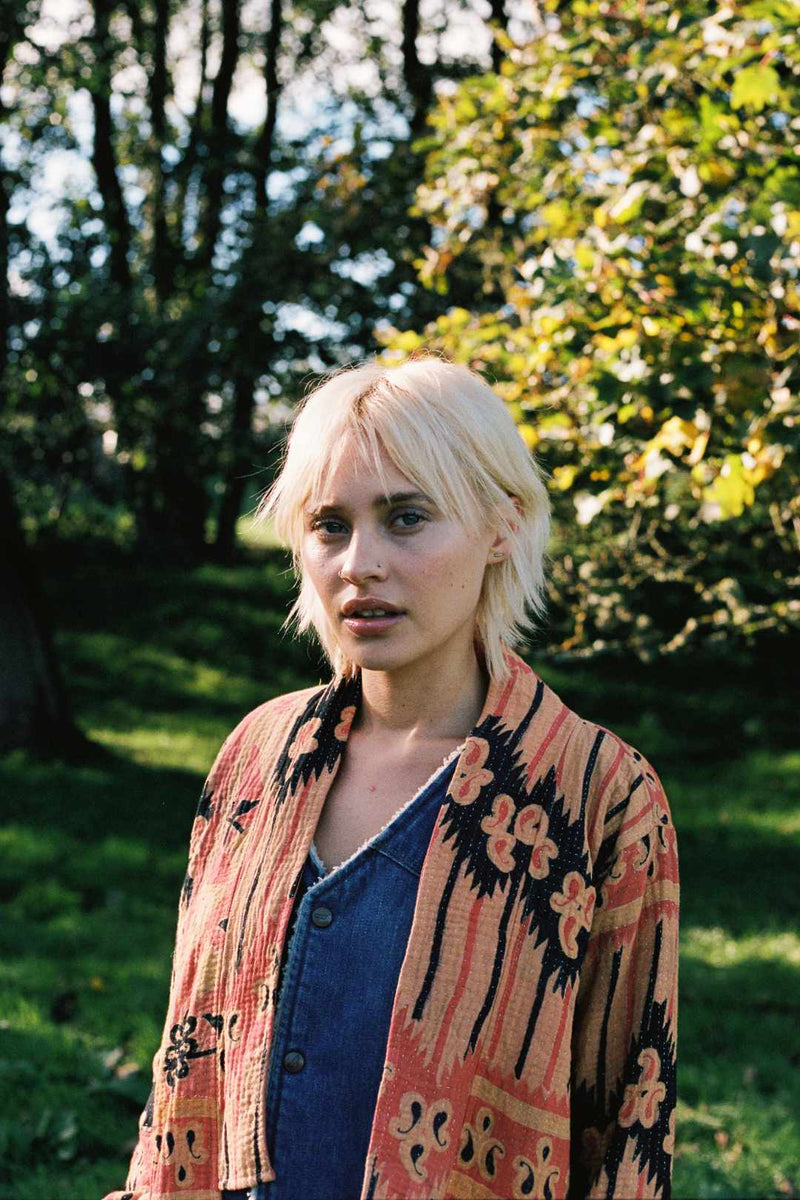 Repurposed Kantha Jacket Orange 006