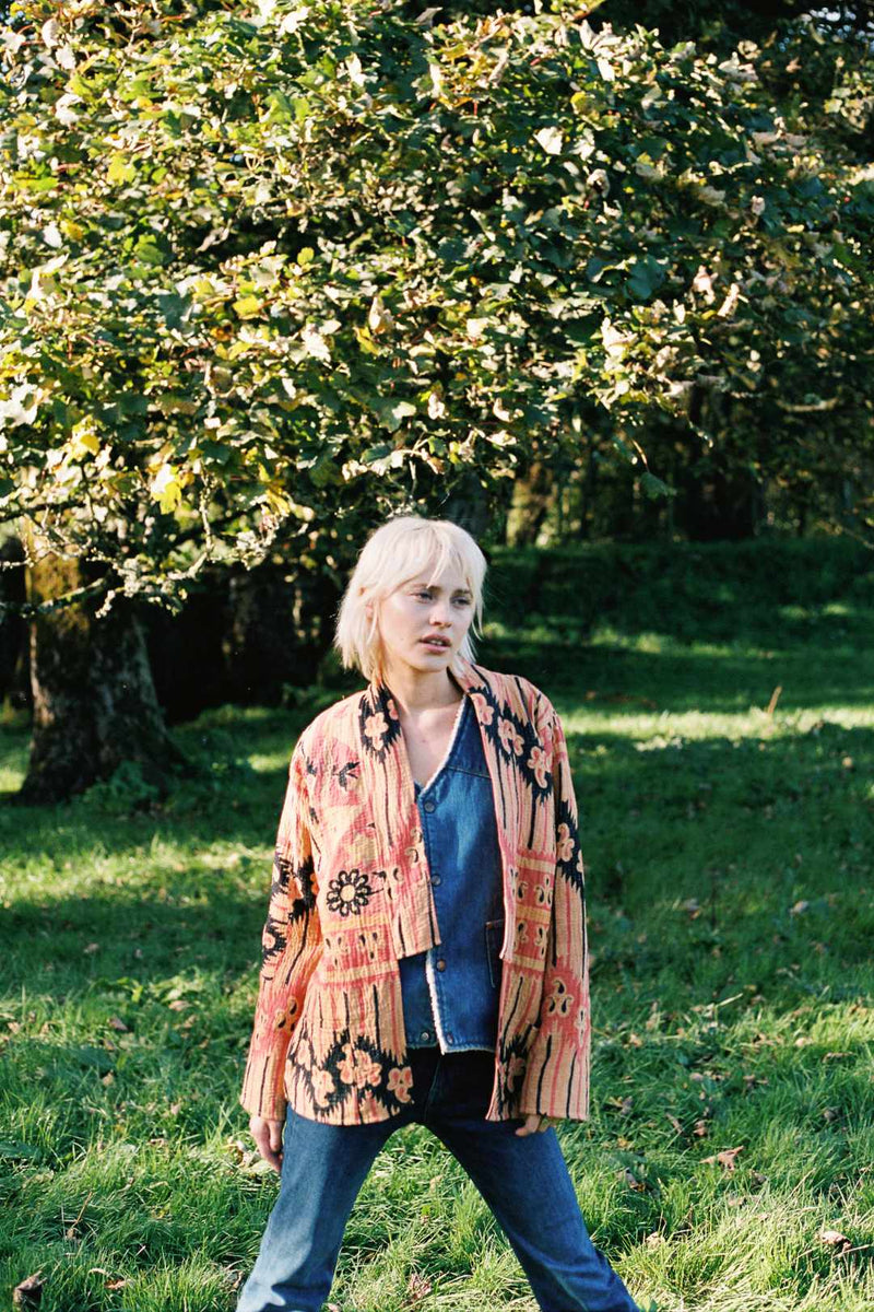 Repurposed Kantha Jacket Orange 006