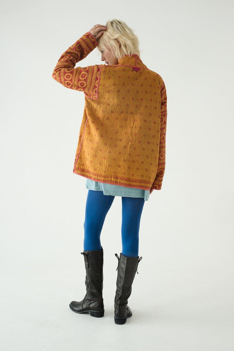 Repurposed Kantha Jacket Orange 006