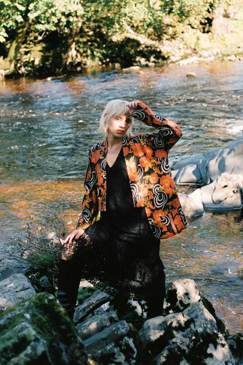 Repurposed Kantha Jacket Orange 007