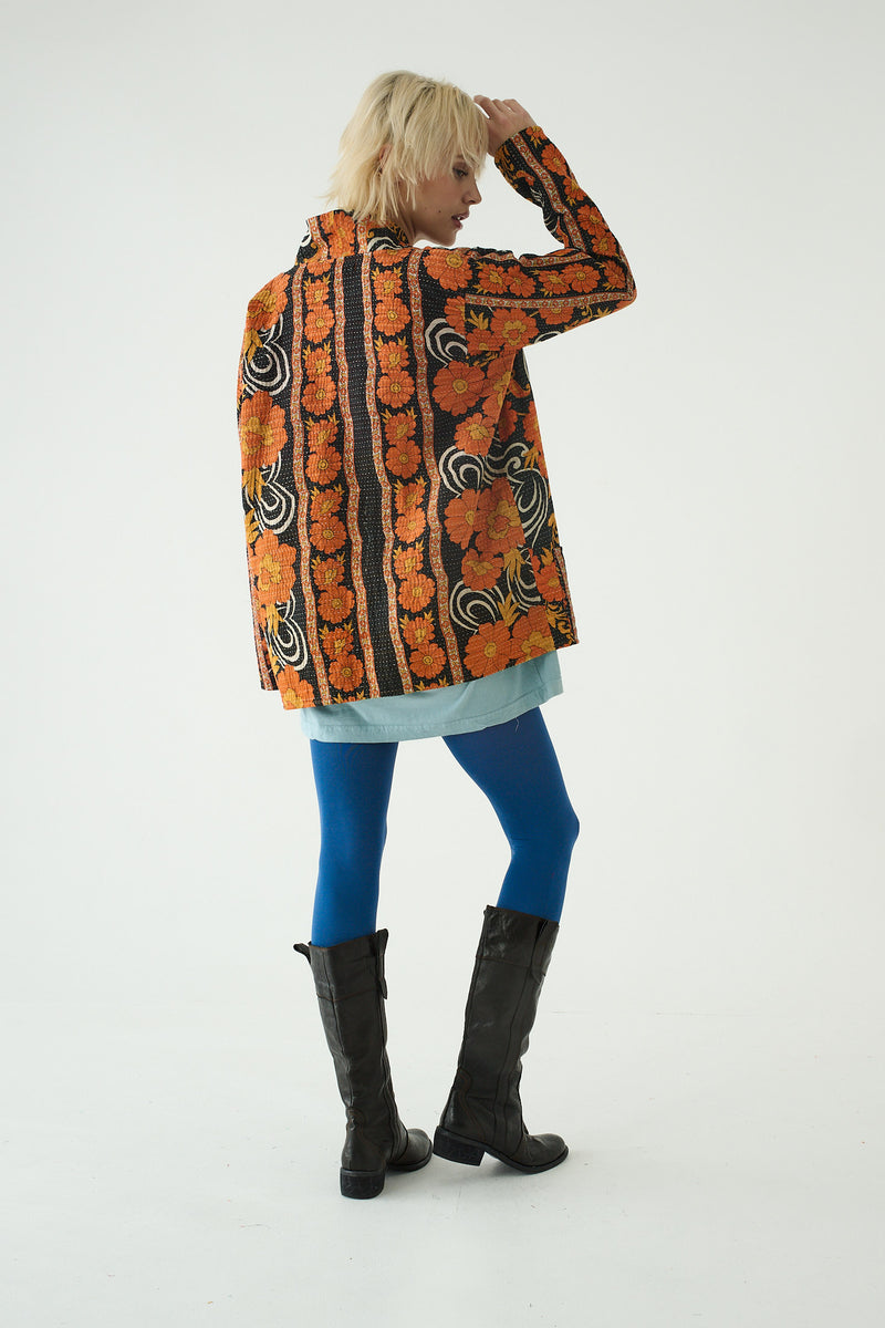 Repurposed Kantha Jacket Orange 007