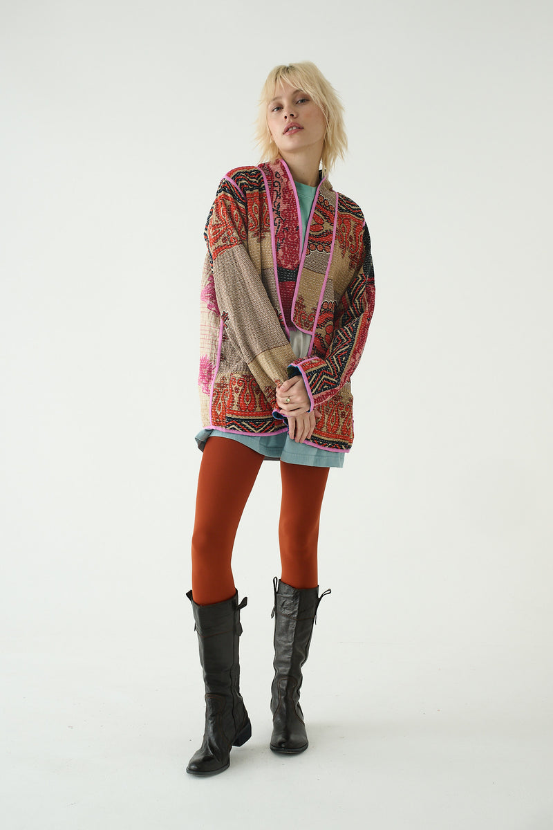 Repurposed Kantha Jacket Blue 009