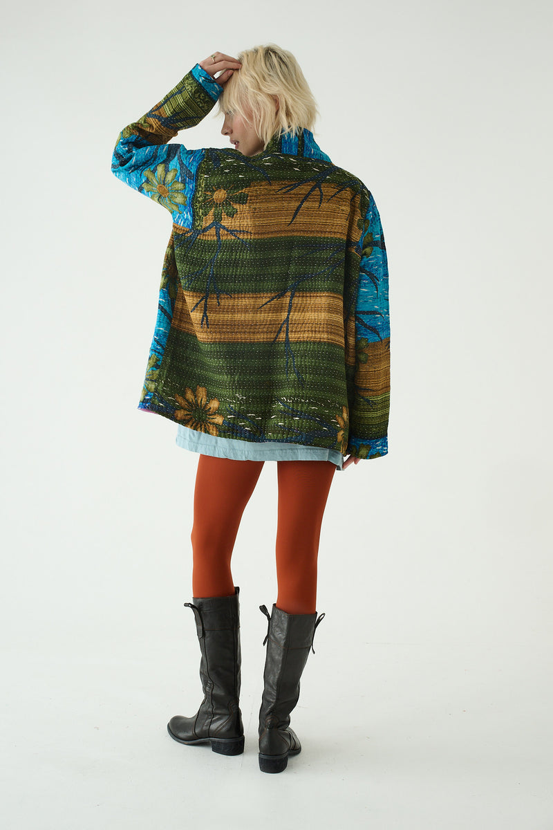 Repurposed Kantha Jacket Blue 009
