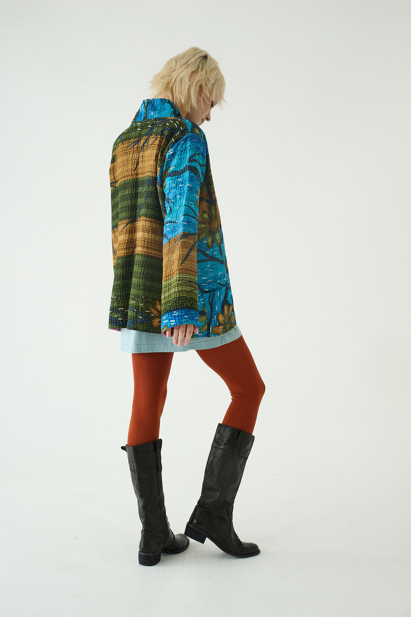 Repurposed Kantha Jacket Blue 009