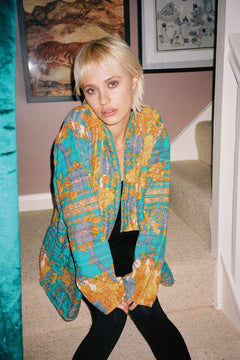 Repurposed Kantha Jacket Turquoise 012