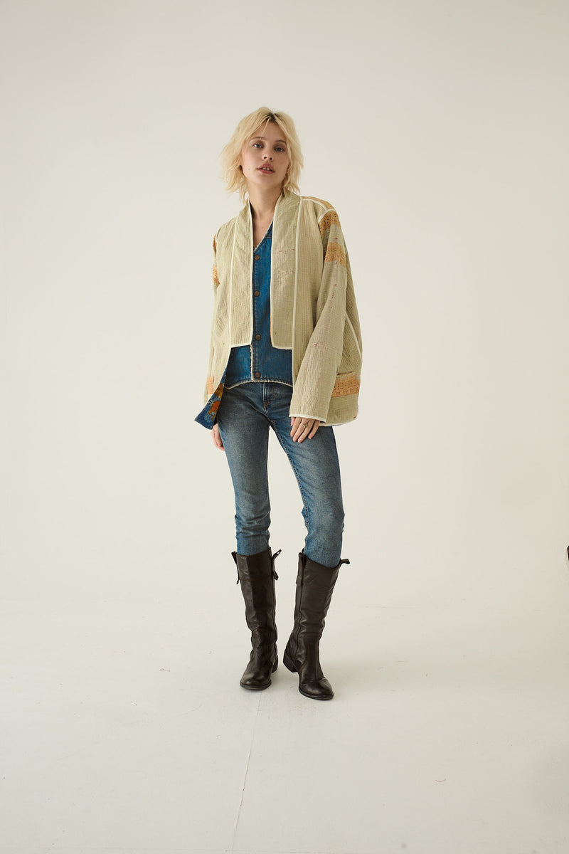 Repurposed Kantha Jacket Blue 015