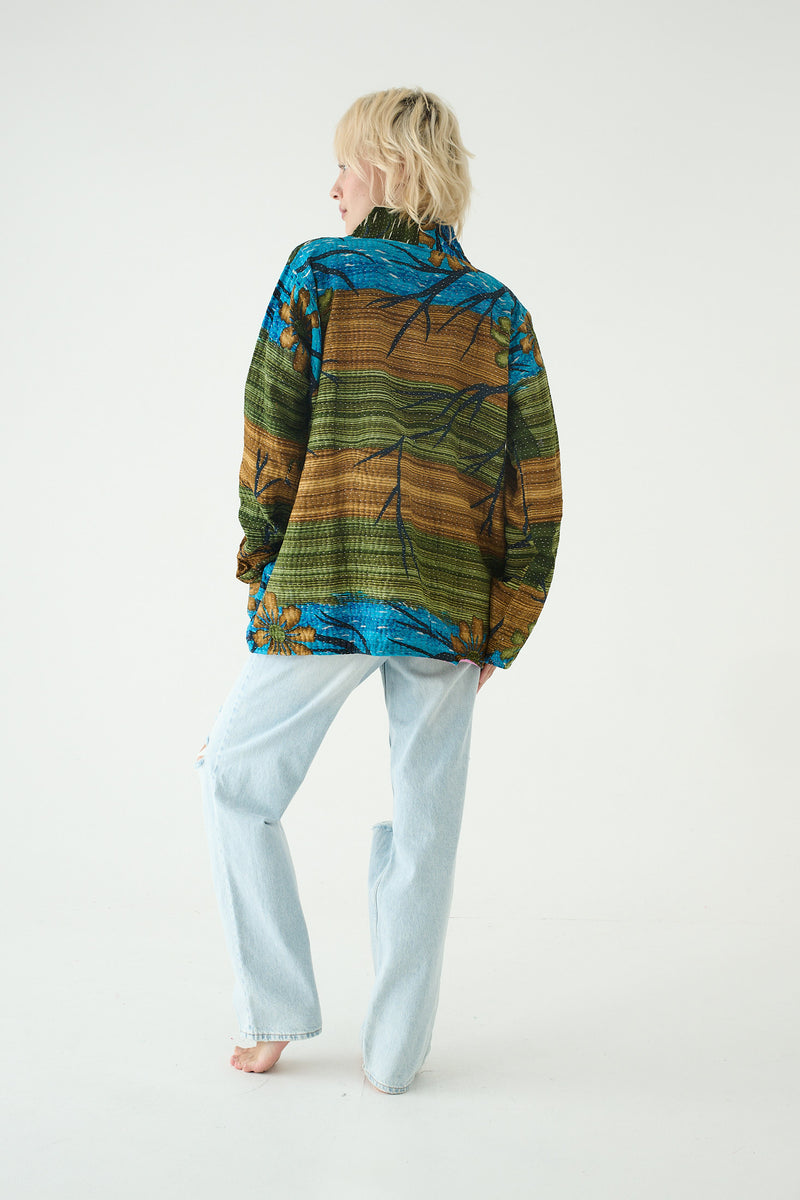 Repurposed Kantha Jacket Blue 021
