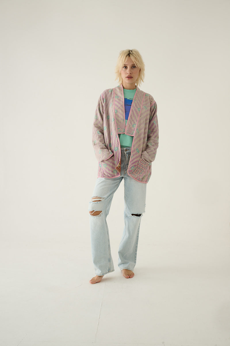 Repurposed Kantha Jacket Orange 023