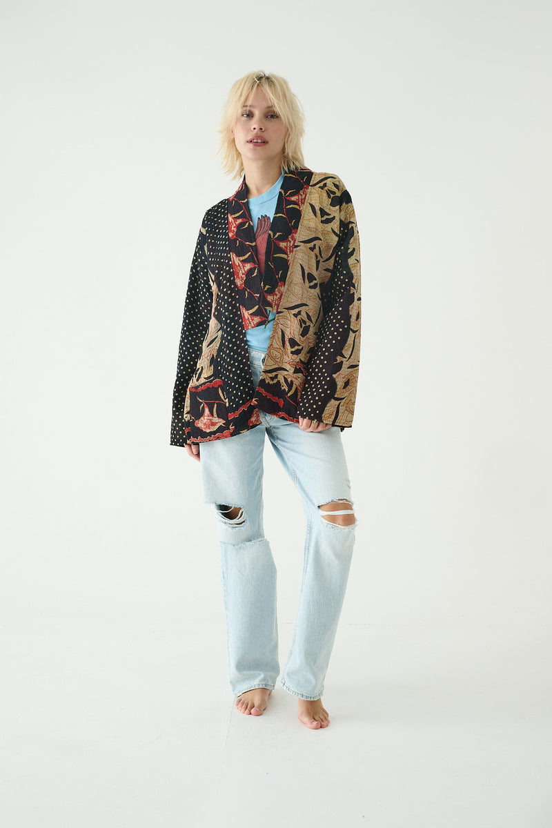 Repurposed Kantha Jacket Brown 024