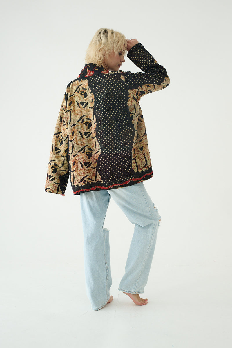Repurposed Kantha Jacket Brown 024