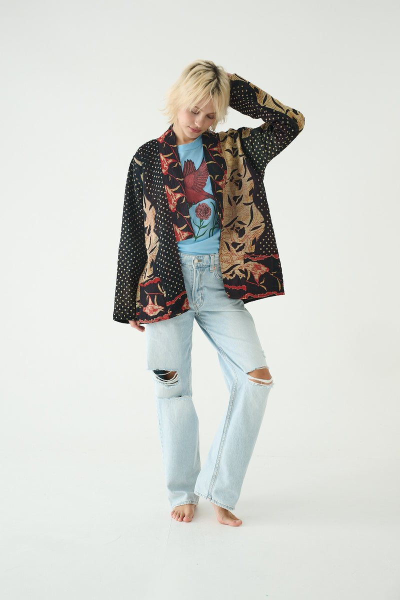 Repurposed Kantha Jacket Brown 024