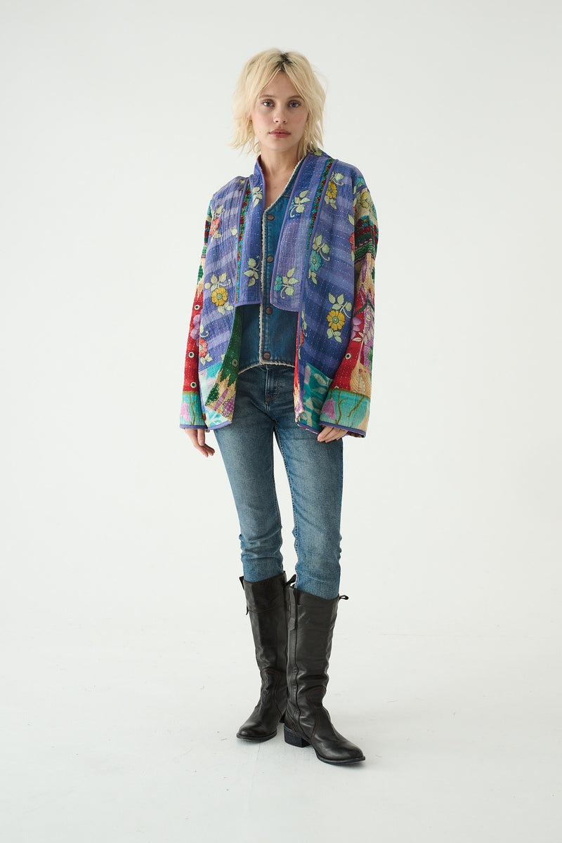 Repurposed Kantha Jacket Red 025