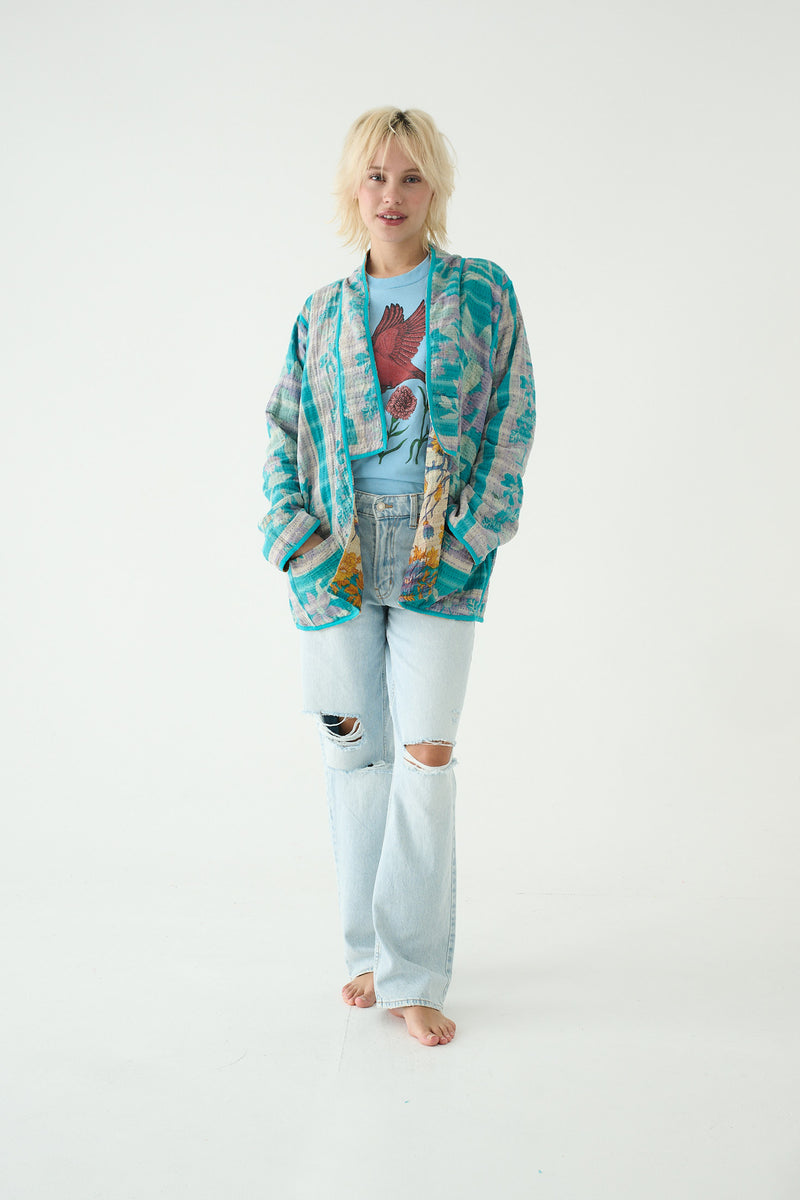 Repurposed Kantha Jacket Yellow 027