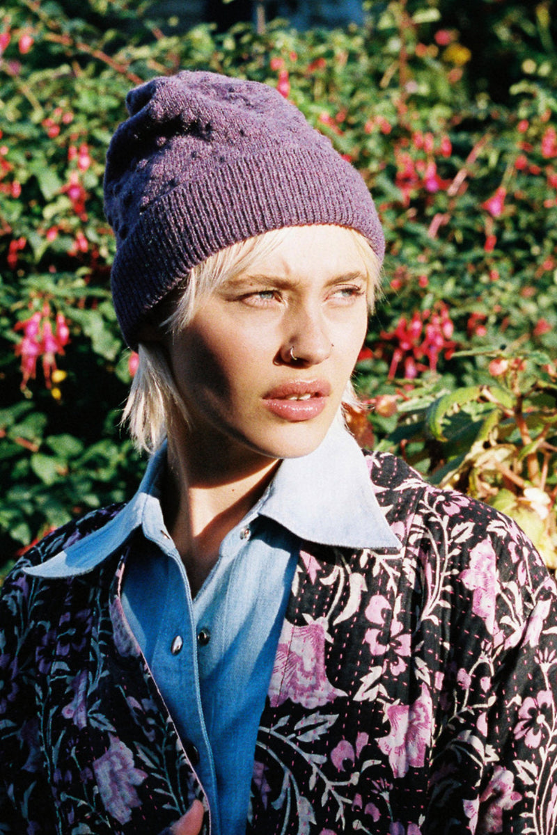 Wool Beanie Frosted Grey