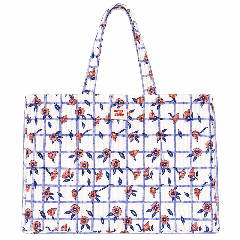 48 Hour Bag - Meadow Check 02 - Indigo