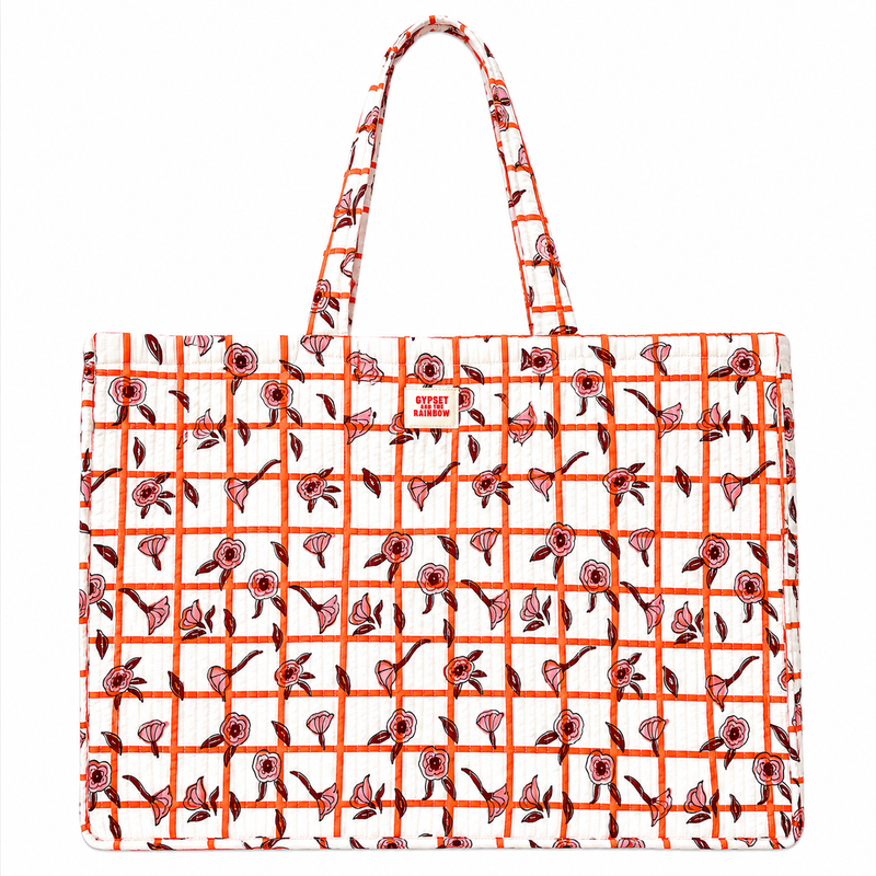 48 Hour Bag - Meadow Check 02 - Apricot