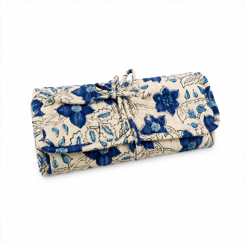 Jewellery Roll - Desert Bloom 01 - Indigo
