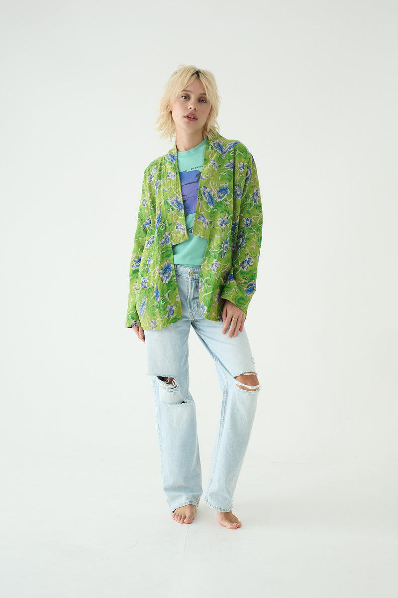 Repurposed Kantha Jacket Green 017