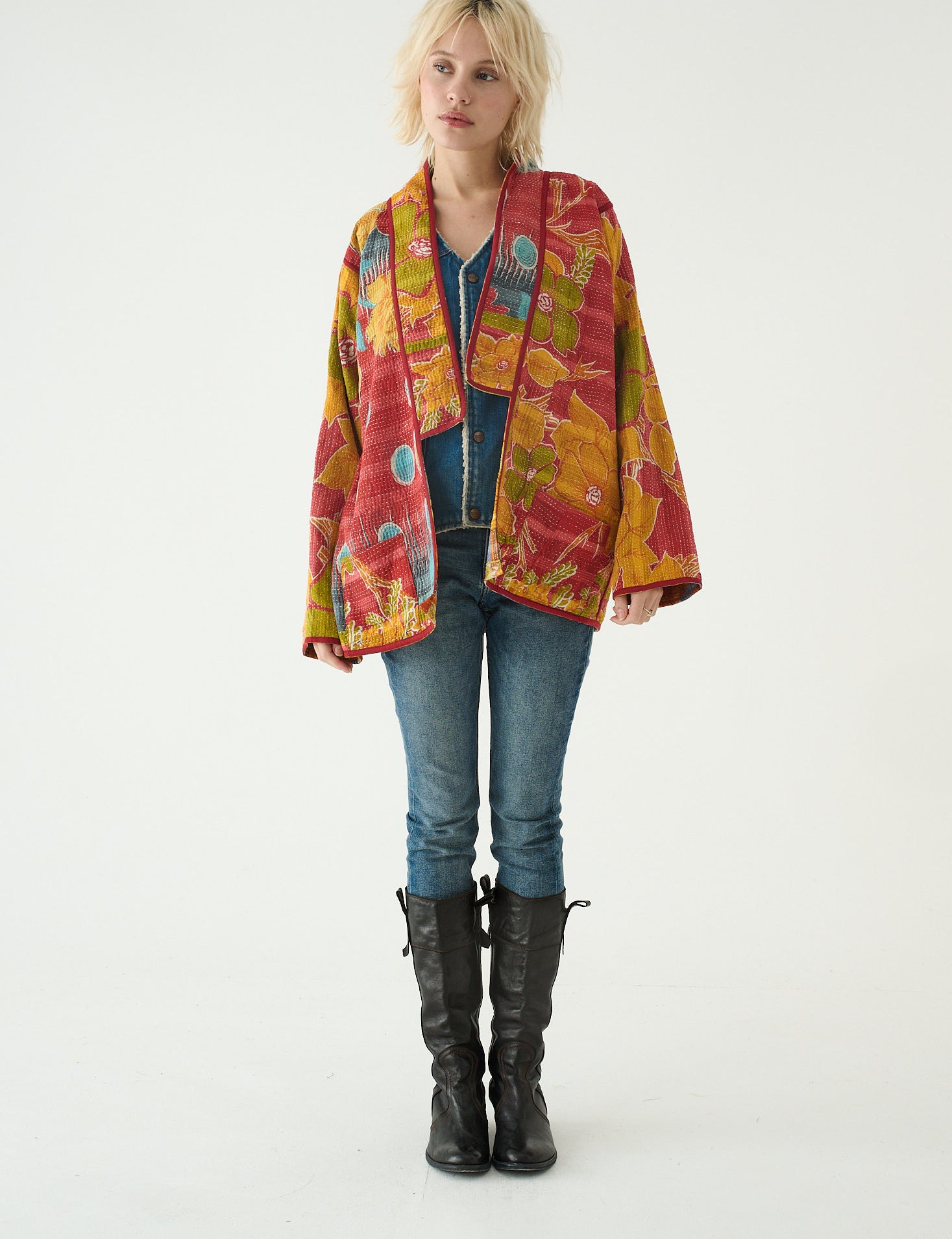 Repurposed Kantha Jacket Yellow 018