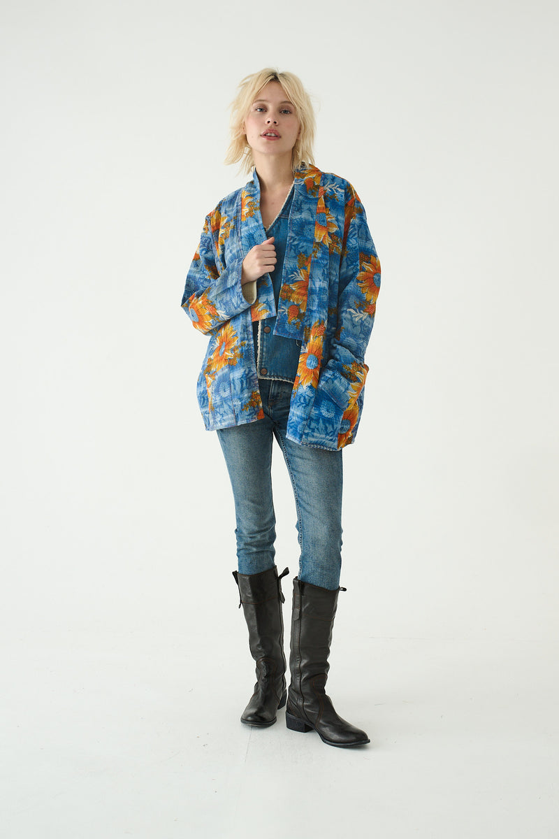 Repurposed Kantha Jacket Blue 031