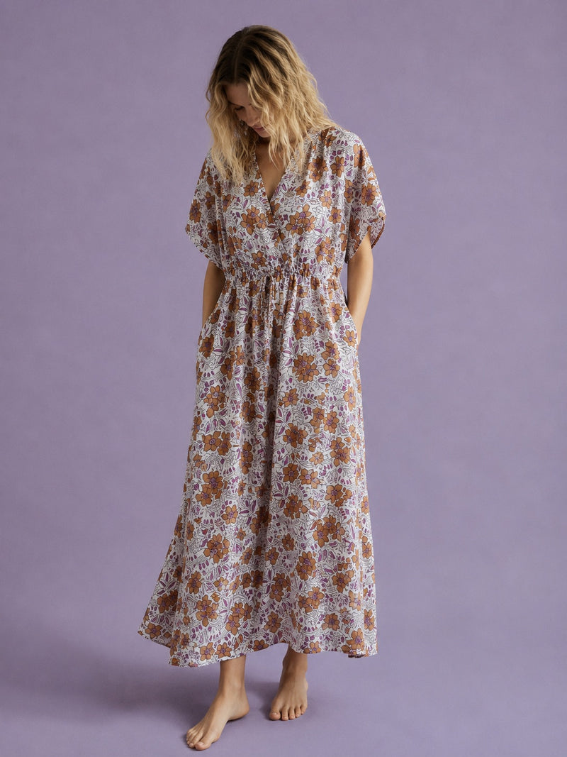 Everyday Kaftan - Tan - Desert Bloom 01
