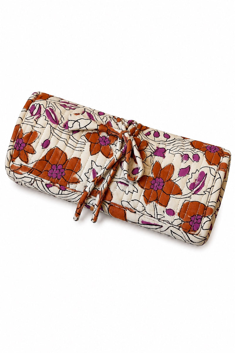 Jewellery Roll - Desert Bloom 01 - Rust